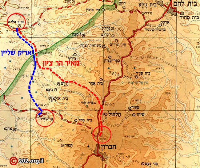 מפת פעולת חברון 1953